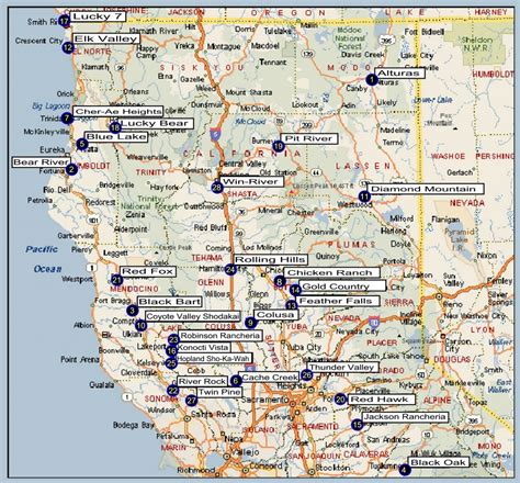 A map of northern California cities